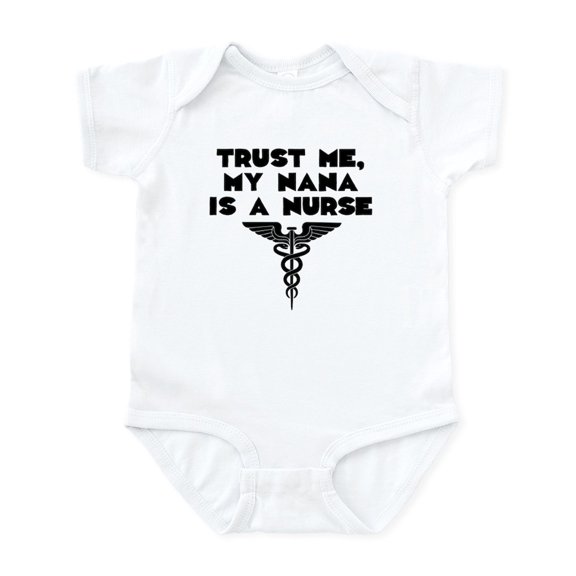CafePress - My Nana Is A Nurse Body Suit - Baby Light Bodysuit, Size Newborn - 24 Months