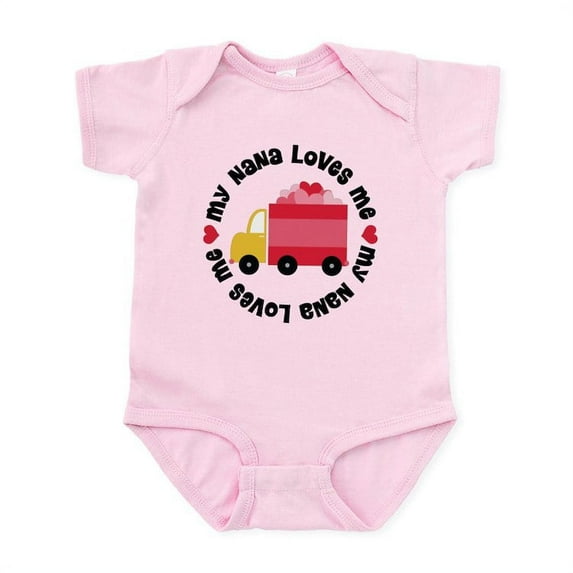 CafePress - My Nana Loves Me Body Suit - Baby Light Bodysuit, Size Newborn - 24 Months
