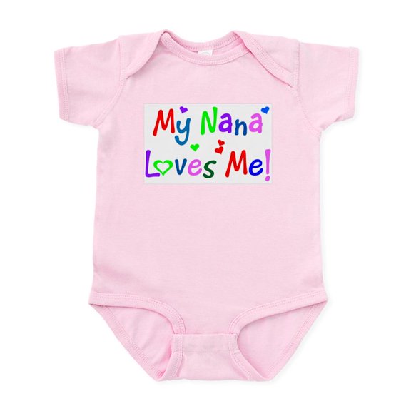 CafePress - My Nana Loves Me (Des. #1) Infant Bodysuit - Baby Light Bodysuit, Size Newborn - 24 Months