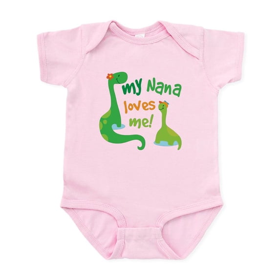 CafePress - My Nana Loves Me Dinosaur Infant Bodysuit - Baby Light Bodysuit, Size Newborn - 24 Months