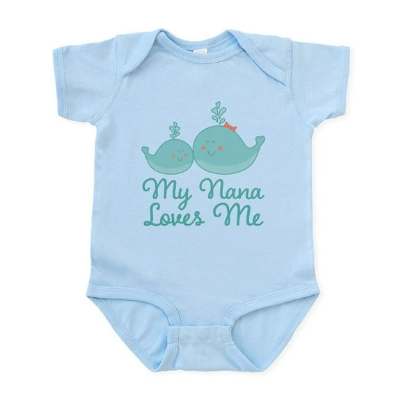CafePress - My Nana Loves Me Infant Bodysuit - Baby Light Bodysuit, Size Newborn - 24 Months