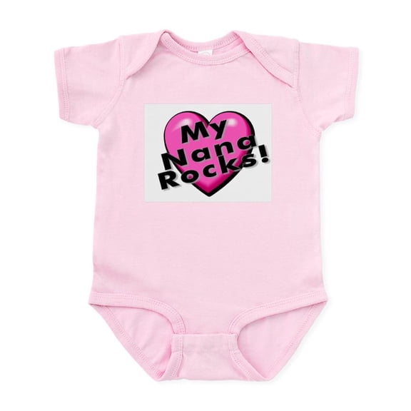 CafePress - My Nana Rocks! Infant Bodysuit - Baby Light Bodysuit, Size Newborn - 24 Months