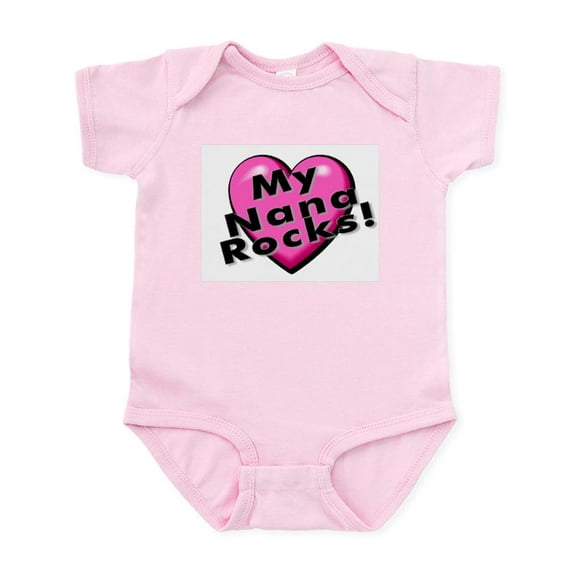 CafePress - My Nana Rocks! Infant Bodysuit - Baby Light Bodysuit, Size Newborn - 24 Months