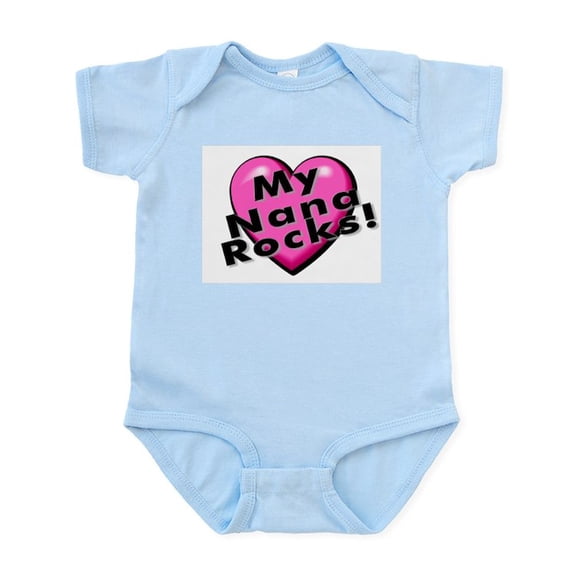 CafePress - My Nana Rocks! Infant Bodysuit - Baby Light Bodysuit, Size Newborn - 24 Months