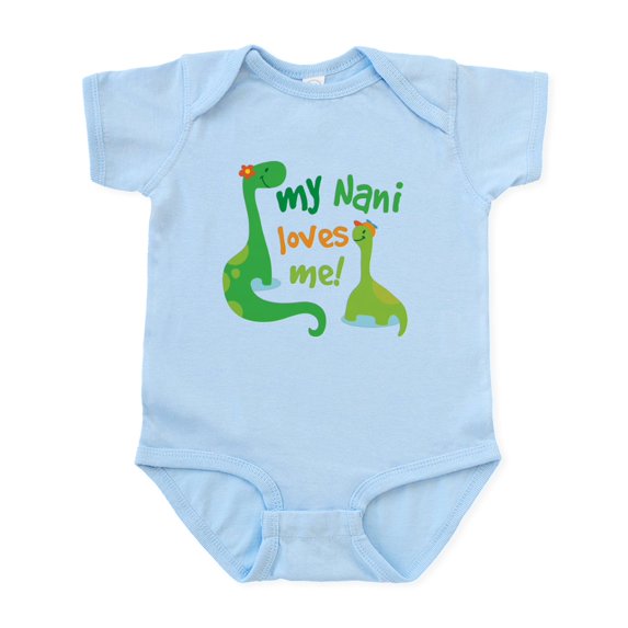 CafePress - My Nani Loves Me Dinosaur Infant Bodysuit - Baby Light Bodysuit, Size Newborn - 24 Months