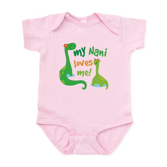 CafePress - My Nani Loves Me Dinosaur Infant Bodysuit - Baby Light Bodysuit, Size Newborn - 24 Months
