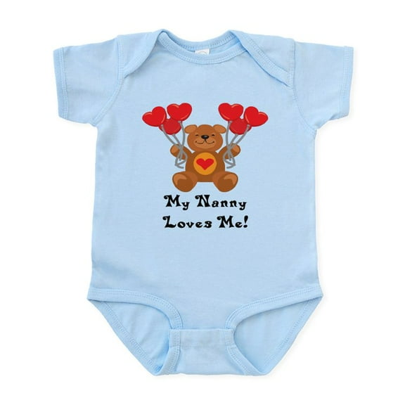 CafePress - My Nanny Loves Me! Infant Bodysuit - Baby Light Bodysuit, Size Newborn - 24 Months