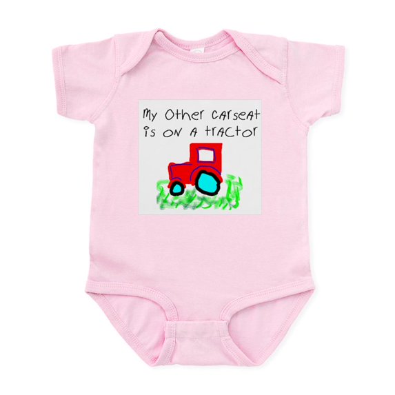 CafePress - My Other Carseat Is On A Tractor Infant Creeper - Baby Light Bodysuit, Size Newborn - 24 Months