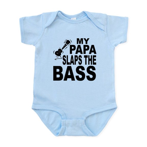 CafePress - My Papa Slaps The Bass Body Suit - Baby Light Bodysuit, Size Newborn - 24 Months