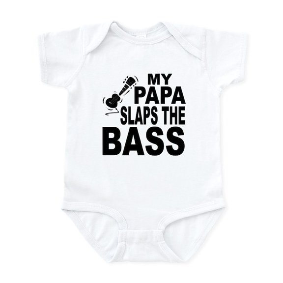CafePress - My Papa Slaps The Bass Body Suit - Baby Light Bodysuit, Size Newborn - 24 Months