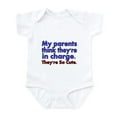 thumbnail image 1 of CafePress - My Parents Think Theyre In Charge Body Suit - Baby Light Bodysuit, Size Newborn - 24 Months, 1 of 4