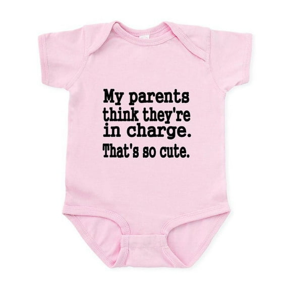 CafePress - My Parents Think Theyre In Charge Body Suit - Baby Light Bodysuit, Size Newborn - 24 Months