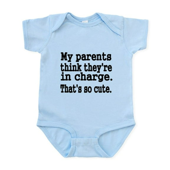 CafePress - My Parents Think Theyre In Charge Body Suit - Baby Light Bodysuit, Size Newborn - 24 Months