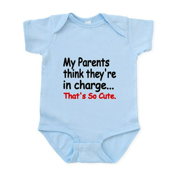 CafePress - My Parents Think Theyre In Charge Body Suit - Baby Light Bodysuit, Size Newborn - 24 Months