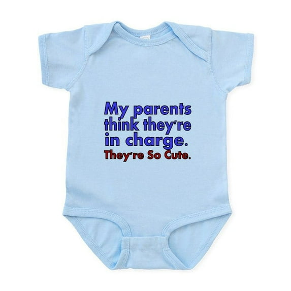 CafePress - My Parents Think Theyre In Charge Body Suit - Baby Light Bodysuit, Size Newborn - 24 Months