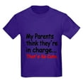 thumbnail image 1 of CafePress - My Parents Think Theyre In Charge T Shirt - Dark T-Shirt Kids XS-XL, 1 of 4