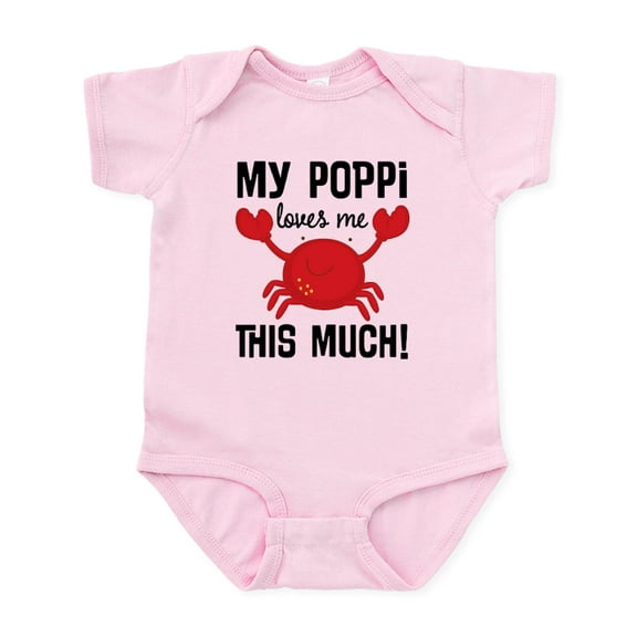 CafePress - My Poppi Loves Me Infant Bodysuit - Baby Light Bodysuit, Size Newborn - 24 Months