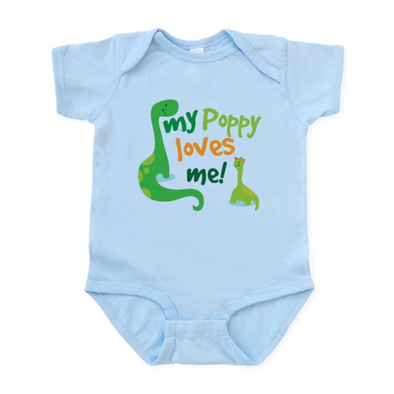 CafePress - My Poppy Loves Me Infant Bodysuit - Baby Light Bodysuit, Size Newborn - 24 Months