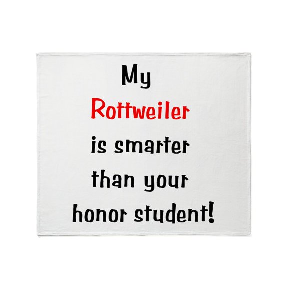 CafePress - My Rottweiler Is Smarter... Throw Blanket - Soft Fleece Throw Blanket, 50"x60" for All Ages