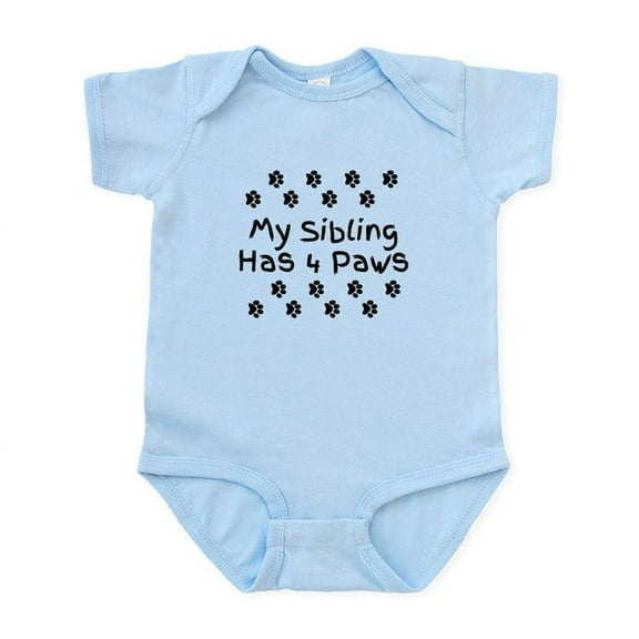 CafePress - My Sibling Has 4 Paws. Body Suit - Baby Light Bodysuit, Size Newborn - 24 Months
