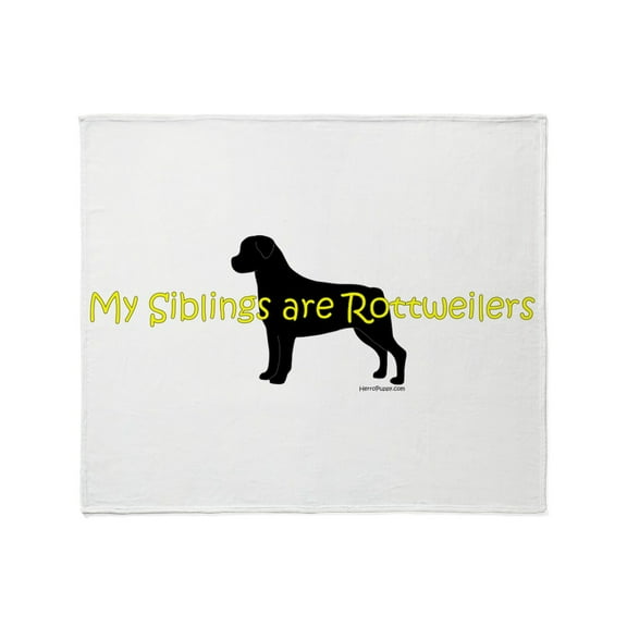 CafePress - My Siblings Are Rottweilers Throw Blanket - Soft Fleece Throw Blanket, 50"x60" for All Ages