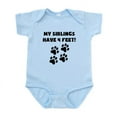 thumbnail image 1 of CafePress - My Siblings Have 4 Feet Body Suit - Baby Light Bodysuit, Size Newborn - 24 Months, 1 of 4
