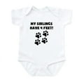thumbnail image 1 of CafePress - My Siblings Have 4 Feet Body Suit - Baby Light Bodysuit, Size Newborn - 24 Months, 1 of 4