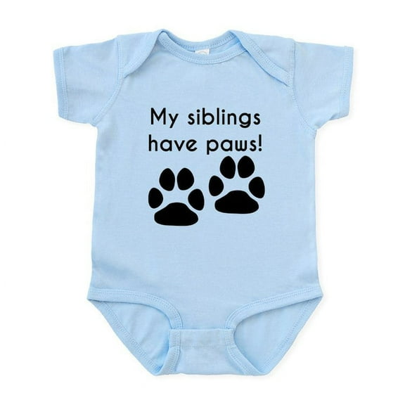 CafePress - My Siblings Have Paws Body Suit - Baby Light Bodysuit, Size Newborn - 24 Months