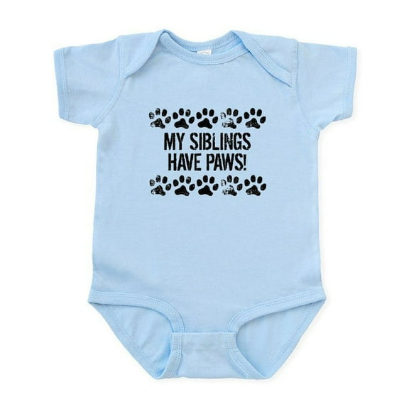 CafePress - My Siblings Have Paws Body Suit - Baby Light Bodysuit, Size Newborn - 24 Months