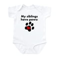 thumbnail image 1 of CafePress - My Siblings Have Paws Body Suit - Baby Light Bodysuit, Size Newborn - 24 Months, 1 of 4