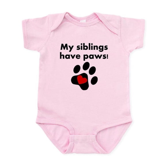 CafePress - My Siblings Have Paws Body Suit - Baby Light Bodysuit, Size Newborn - 24 Months