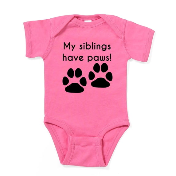 CafePress - My Siblings Have Paws Body Suit - Cute Infant Bodysuit Baby Romper - Size Newborn - 24 Months