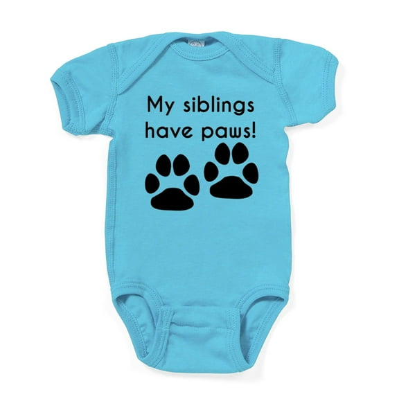 CafePress - My Siblings Have Paws Body Suit - Cute Infant Bodysuit Baby Romper - Size Newborn - 24 Months