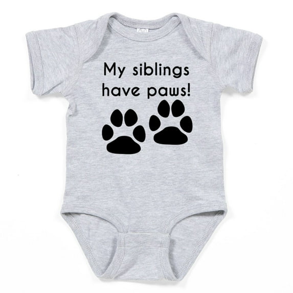 CafePress - My Siblings Have Paws Body Suit - Cute Infant Bodysuit Baby Romper - Size Newborn - 24 Months