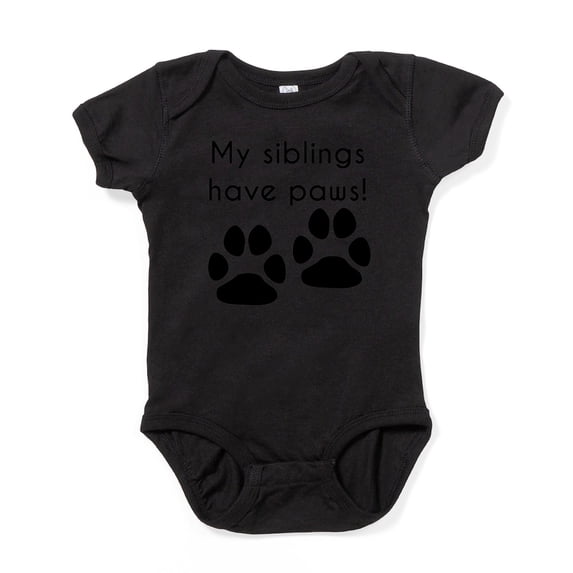 CafePress - My Siblings Have Paws Body Suit - Cute Infant Bodysuit Baby Romper - Size Newborn - 24 Months