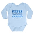 thumbnail image 1 of CafePress - My Siblings Have Paws Body Suit - Long Sleeve Cotton Baby Bodysuit, 1 of 4