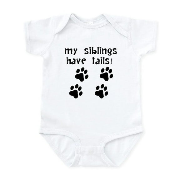 CafePress - My Siblings Have Tails Body Suit - Baby Light Bodysuit, Size Newborn - 24 Months