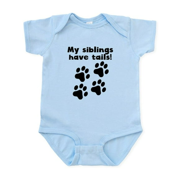 CafePress - My Siblings Have Tails Body Suit - Baby Light Bodysuit, Size Newborn - 24 Months