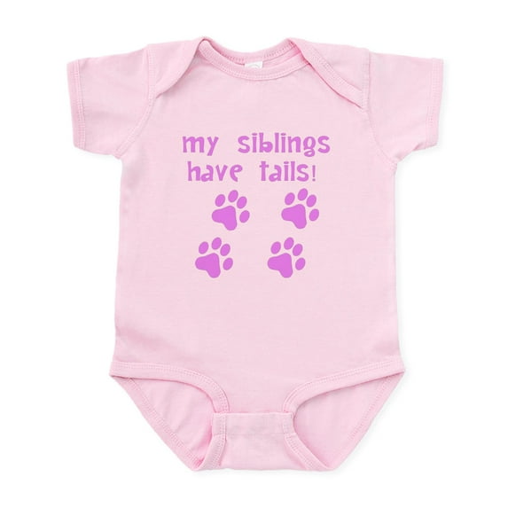 CafePress - My Siblings Have Tails Body Suit - Baby Light Bodysuit, Size Newborn - 24 Months