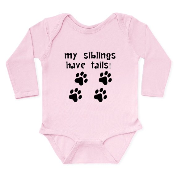 CafePress - My Siblings Have Tails Body Suit - Long Sleeve Infant Bodysuit