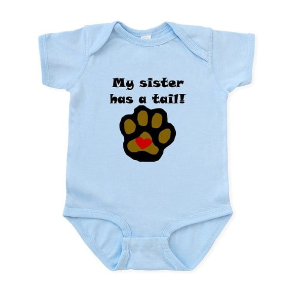CafePress - My Sister Has A Tail Body Suit - Baby Light Bodysuit, Size Newborn - 24 Months