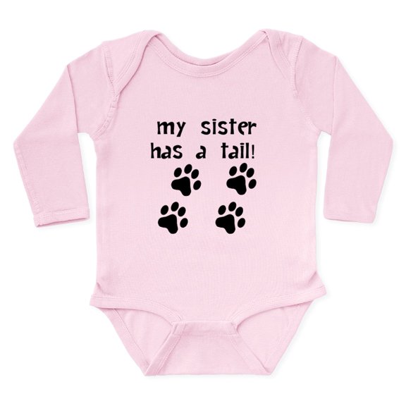 CafePress - My Sister Has A Tail Body Suit - Long Sleeve Cotton Baby Bodysuit