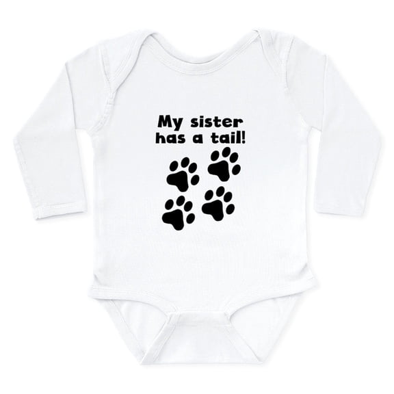 CafePress - My Sister Has A Tail Body Suit - Long Sleeve Cotton Baby Bodysuit