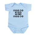thumbnail image 1 of CafePress - My Sister Has Paws Body Suit - Baby Light Bodysuit, Size Newborn - 24 Months, 1 of 4