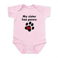 thumbnail image 1 of CafePress - My Sister Has Paws Body Suit - Baby Light Bodysuit, Size Newborn - 24 Months, 1 of 4