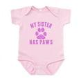 thumbnail image 1 of CafePress - My Sister Has Paws Body Suit - Baby Light Bodysuit, Size Newborn - 24 Months, 1 of 4