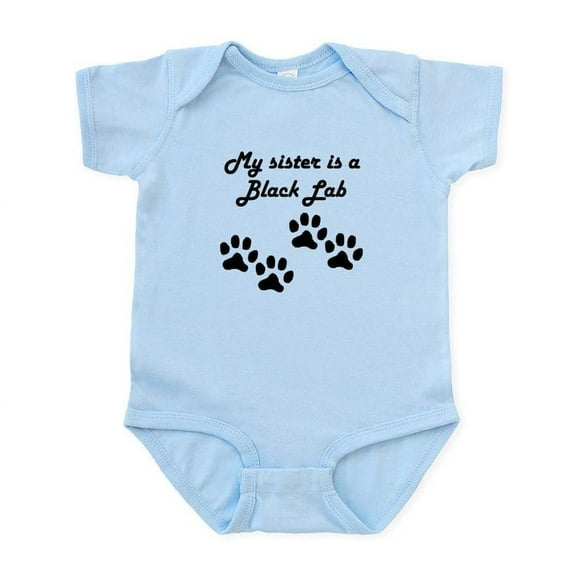 CafePress - My Sister Is A Black Lab Body Suit - Baby Light Bodysuit, Size Newborn - 24 Months