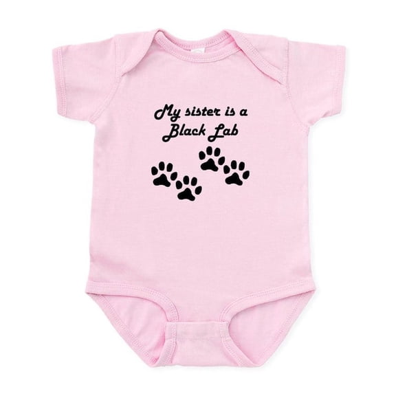 CafePress - My Sister Is A Black Lab Body Suit - Baby Light Bodysuit, Size Newborn - 24 Months