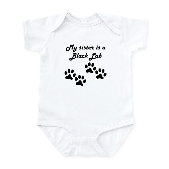 CafePress - My Sister Is A Black Lab Body Suit - Baby Light Bodysuit, Size Newborn - 24 Months