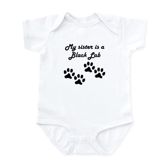 CafePress - My Sister Is A Black Lab Body Suit - Baby Light Bodysuit, Size Newborn - 24 Months
